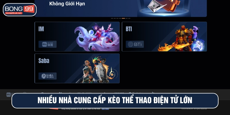 Bet thủ có thể truy cập bất cứ sảnh nào cược Esports