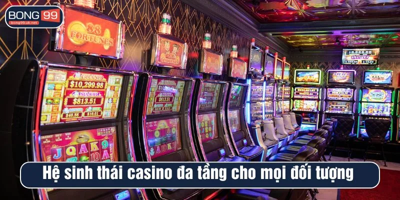 Hệ sinh thái casino đa tầng cho mọi đối tượng